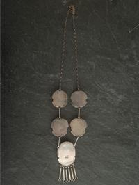 Silver and Mosaic Inlay Shalako Necklace