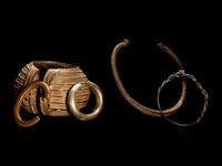 Five African Metalwork Currency Bracelets
