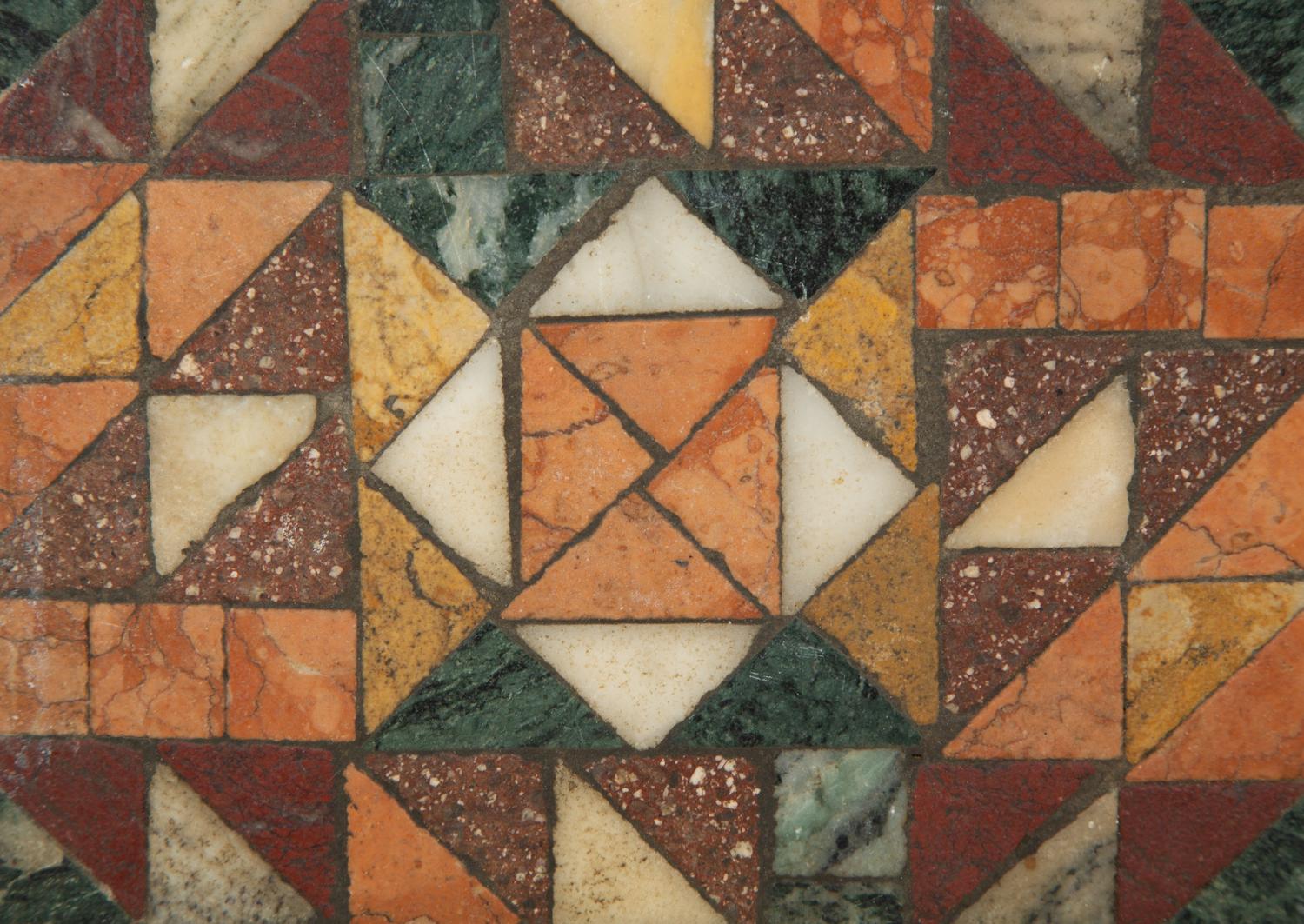 An Italian Marble Mosaic Plaque