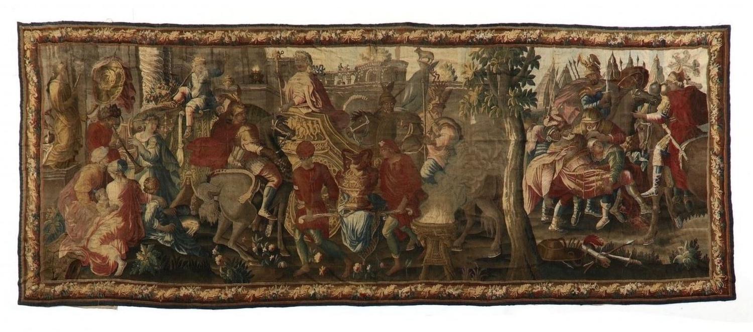 An Impressive Aubusson Tapestry Depicting The Triumph of Alexander the Great After Charles Le Brun — CIRCA 1700