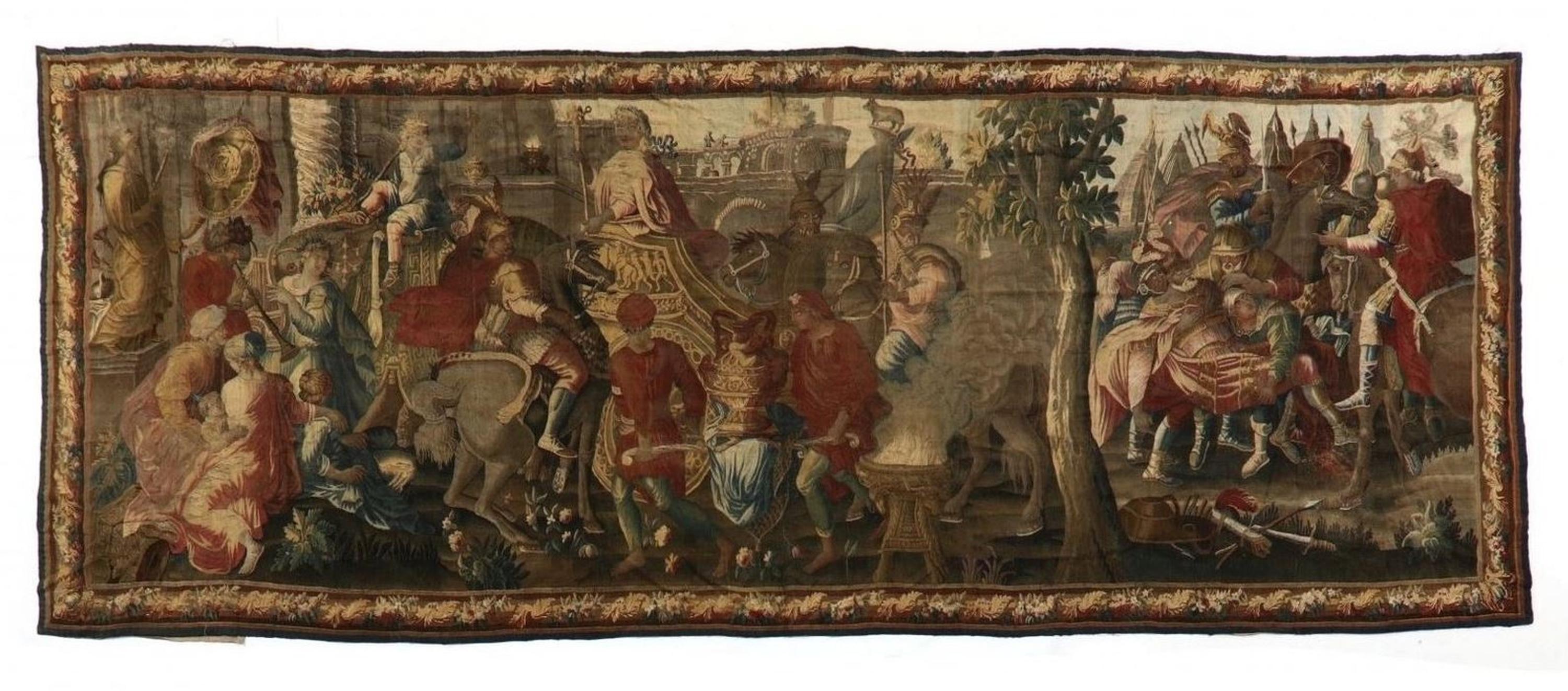 An Impressive Aubusson Tapestry Depicting The Triumph of Alexander the Great After Charles Le Brun — CIRCA 1700