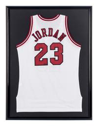 A Michael Jordan Signed Autograph Chicago Bulls Jersey (Upper Deck Authenticated),