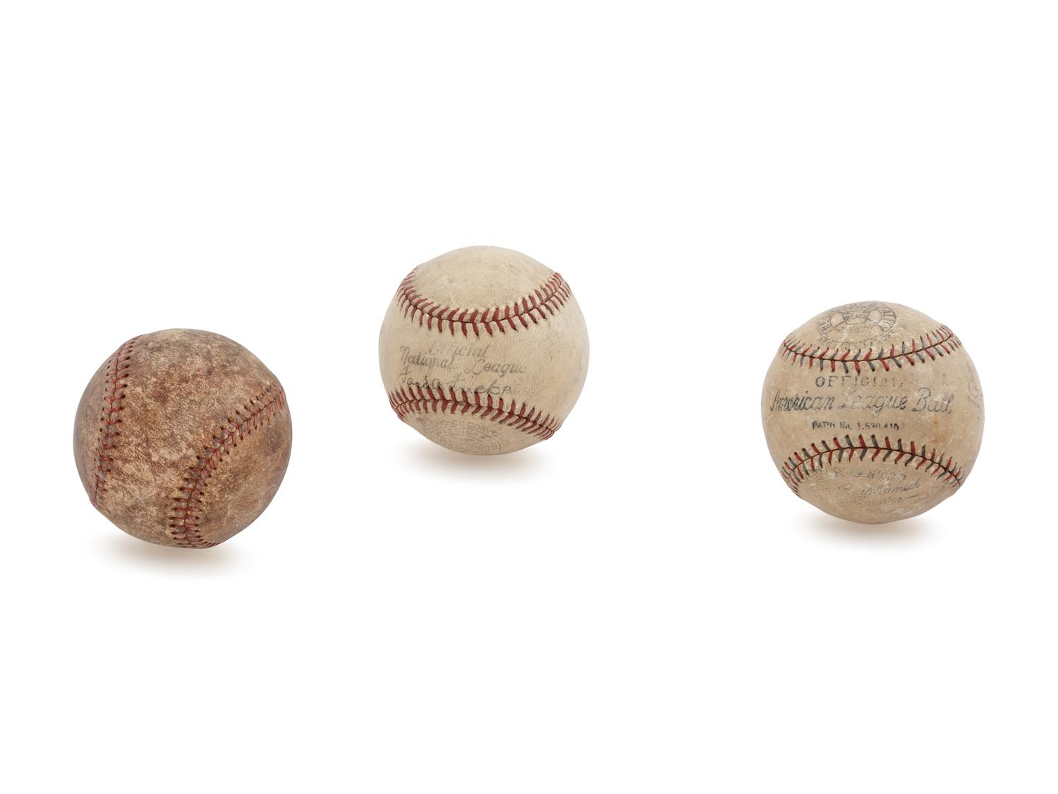 A Group of Seven Early and Mid 20th Century Baseballs,