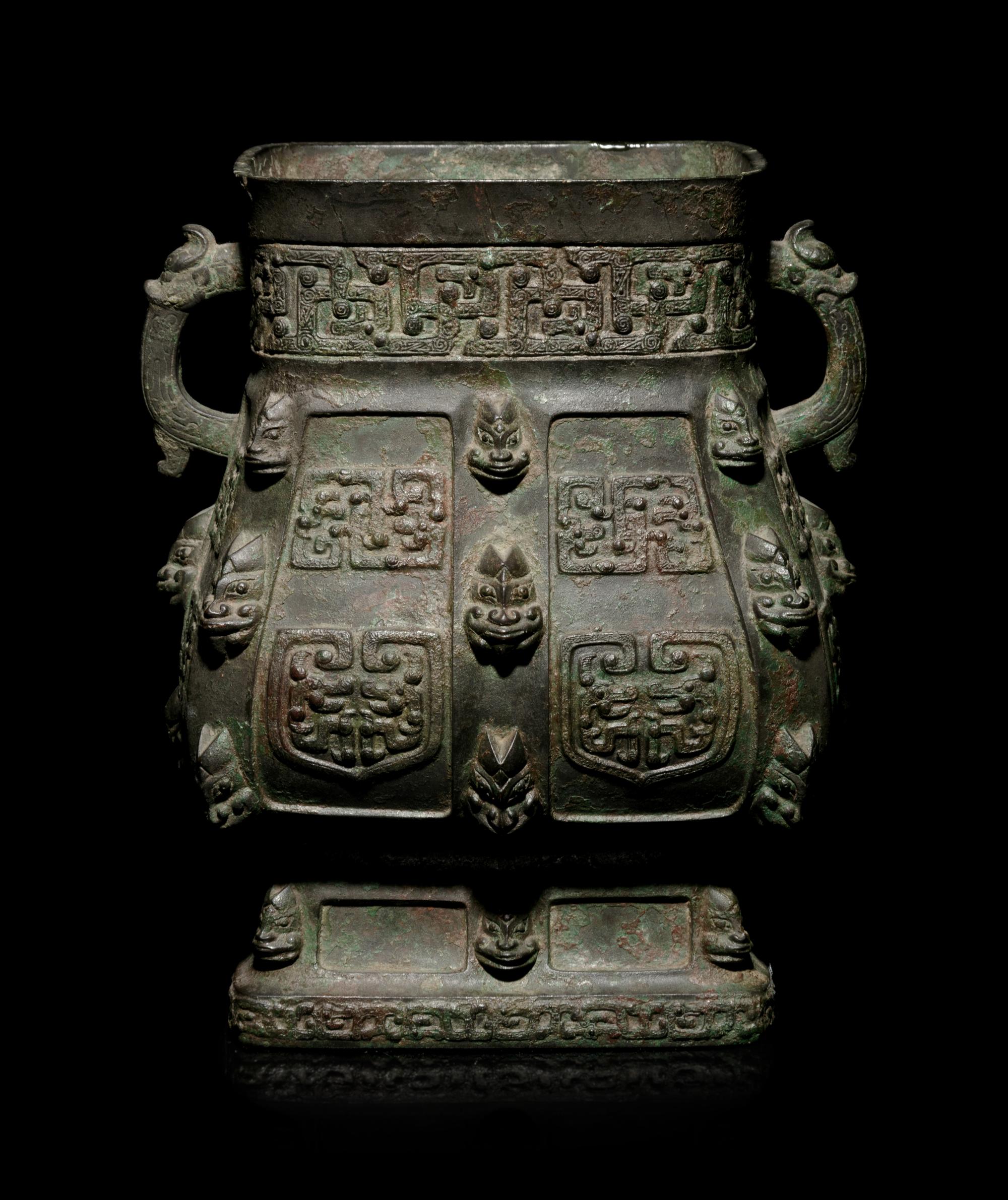 A Chinese Archaistic Bronze Zun Vessel