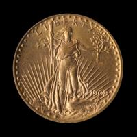 A United States 1909/8 St. Gaudens $20 Gold Coin