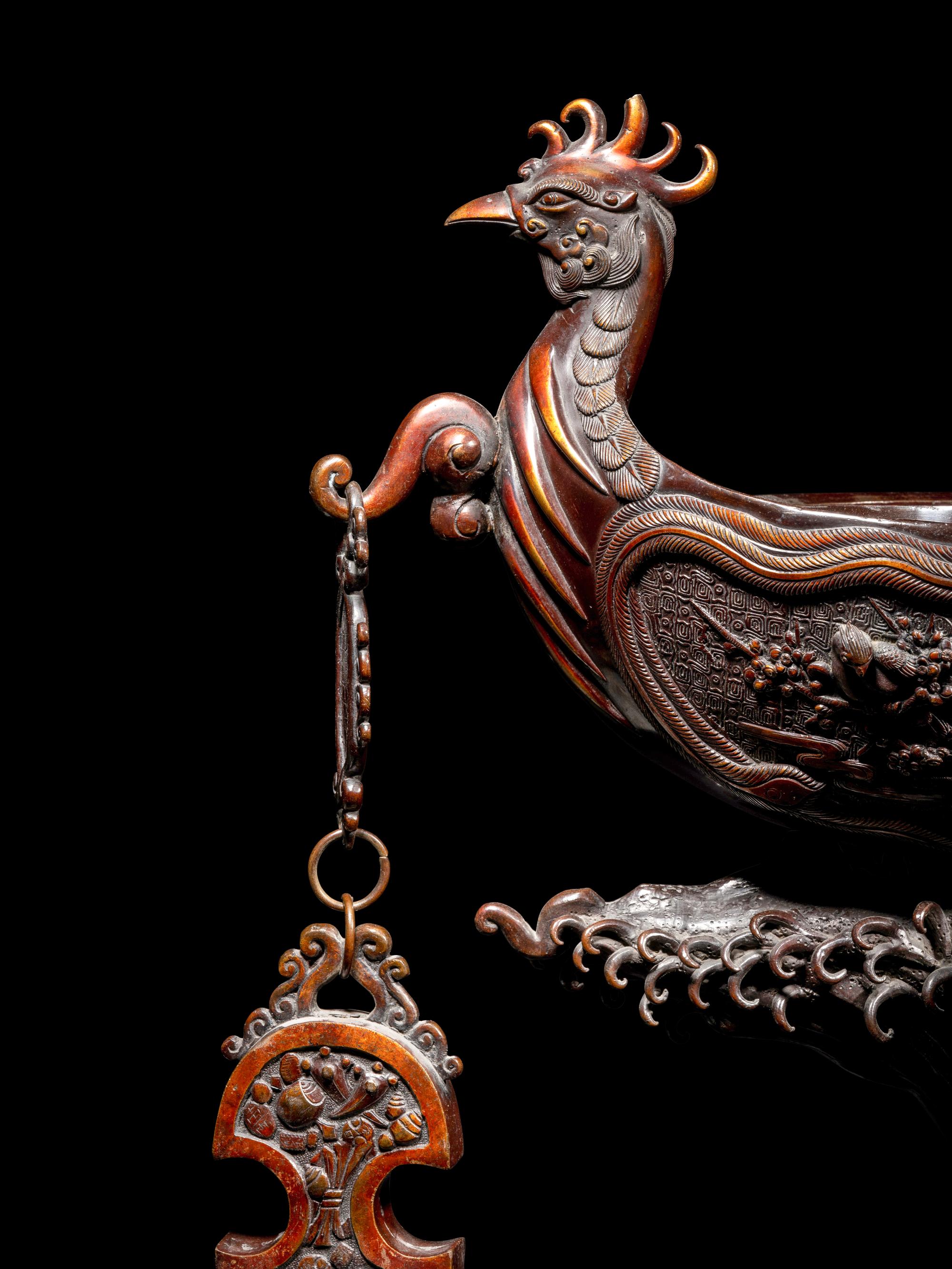 A Large Japanese Bronze Incense Burner