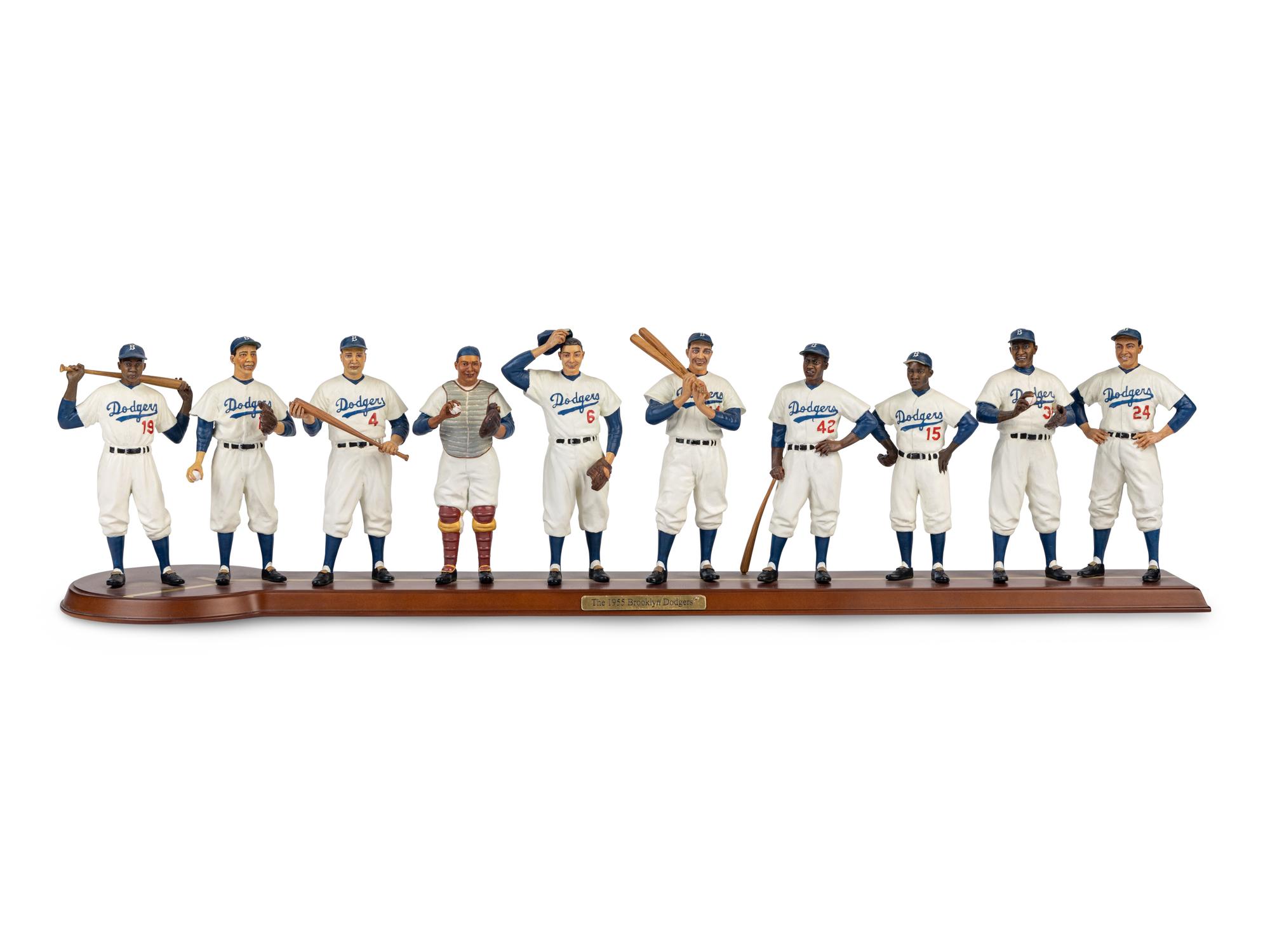 A 1955 Brooklyn Dodgers Danbury Mint Figure Display