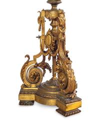 A Pair of Neoclassical Gilt Bronze Pedestals