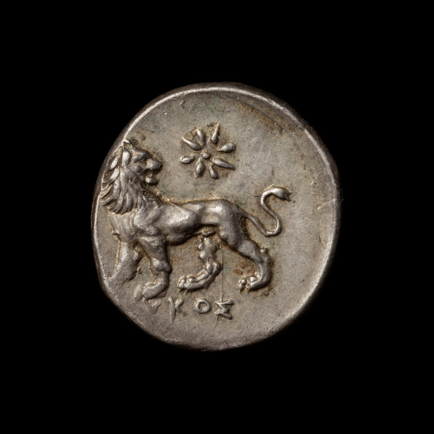 [ANCIENTS] IONIA. Miletus (c. 350-334 BC). Ar Drachm. [3.7 g, 15mm].