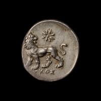 [ANCIENTS] IONIA. Miletus (c. 350-334 BC). Ar Drachm. [3.7 g, 15mm].