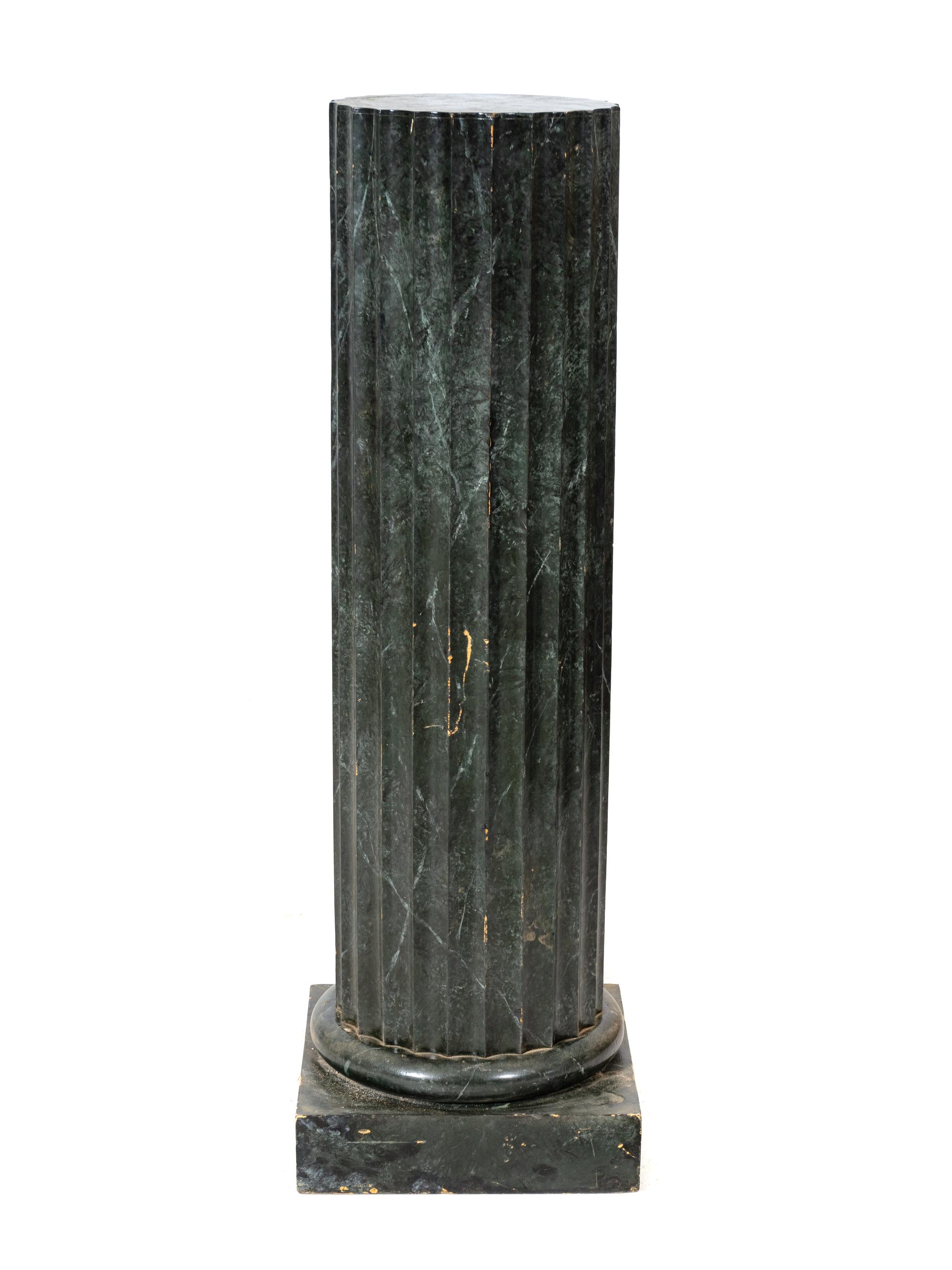 An Italian Faux-Marble Painted Pedestal
