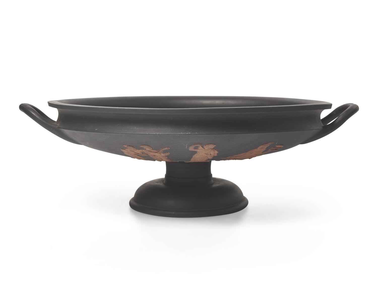 A Turner Neo-Grec Black Basalt Pedestal Dish