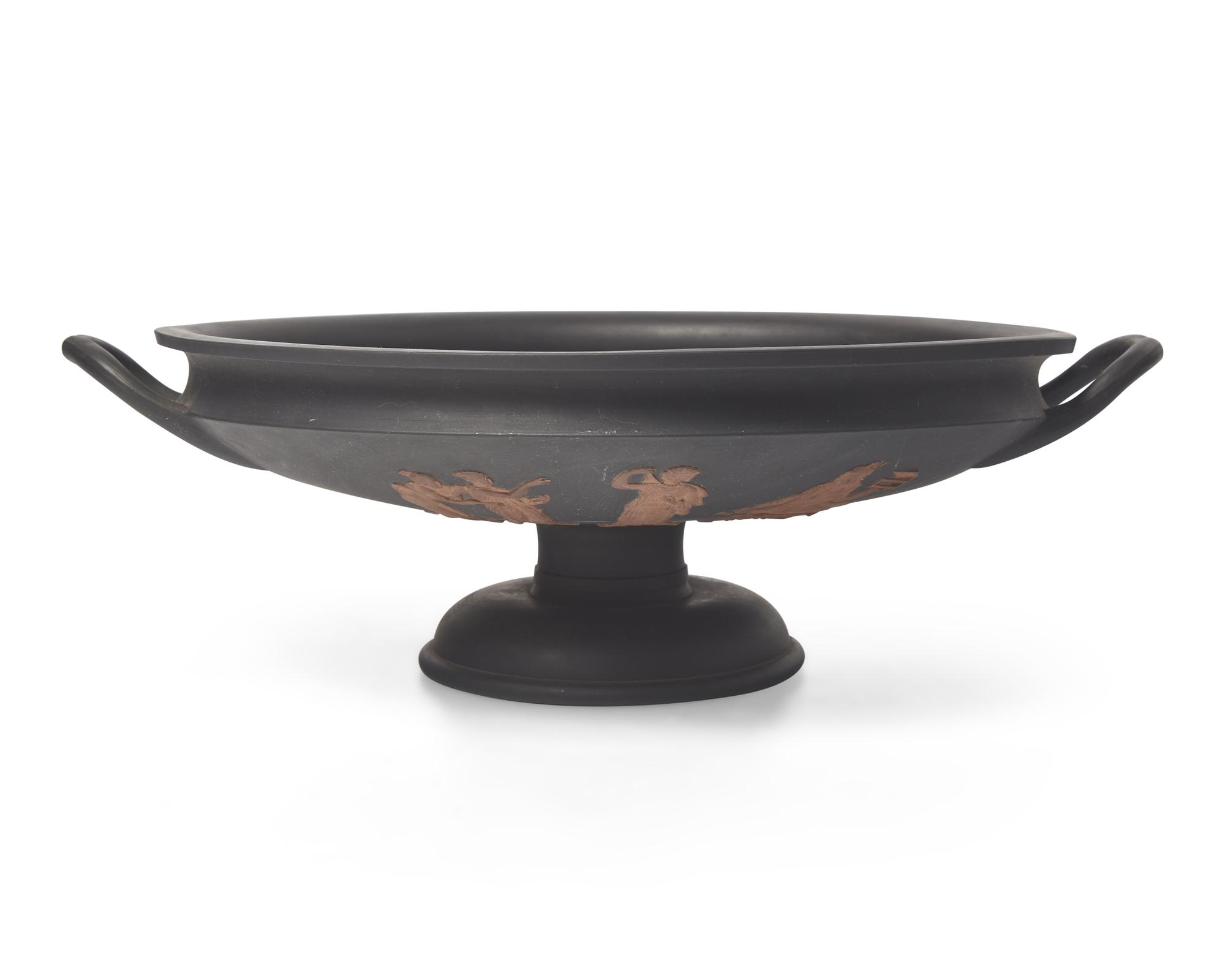 A Turner Neo-Grec Black Basalt Pedestal Dish