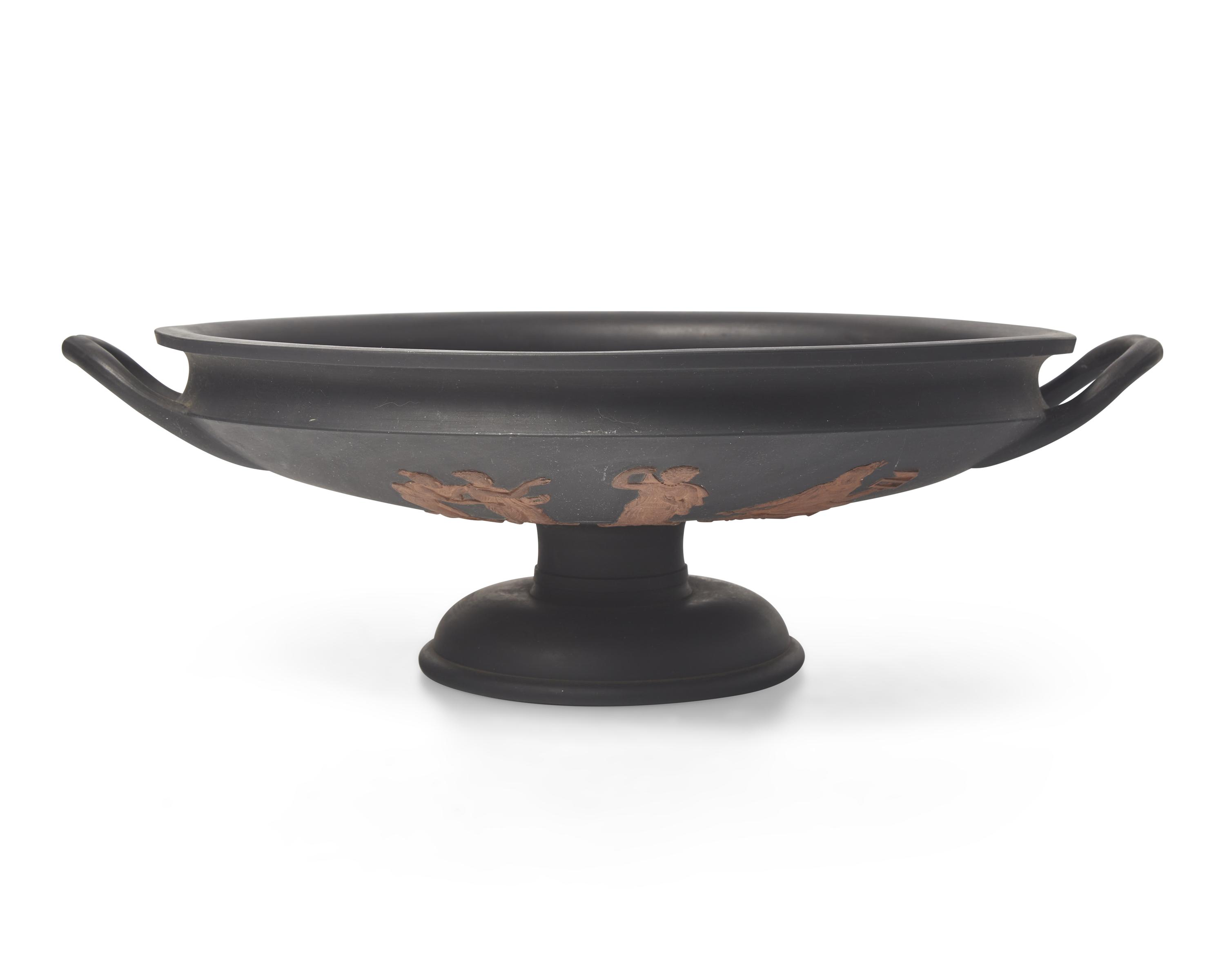 A Turner Neo-Grec Black Basalt Pedestal Dish