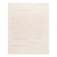 Einstein, Albert (1879-1955). Autograph letter signed ("A. Einstein"), to President Herbert Hoover, Berlin, 6 May 1929.