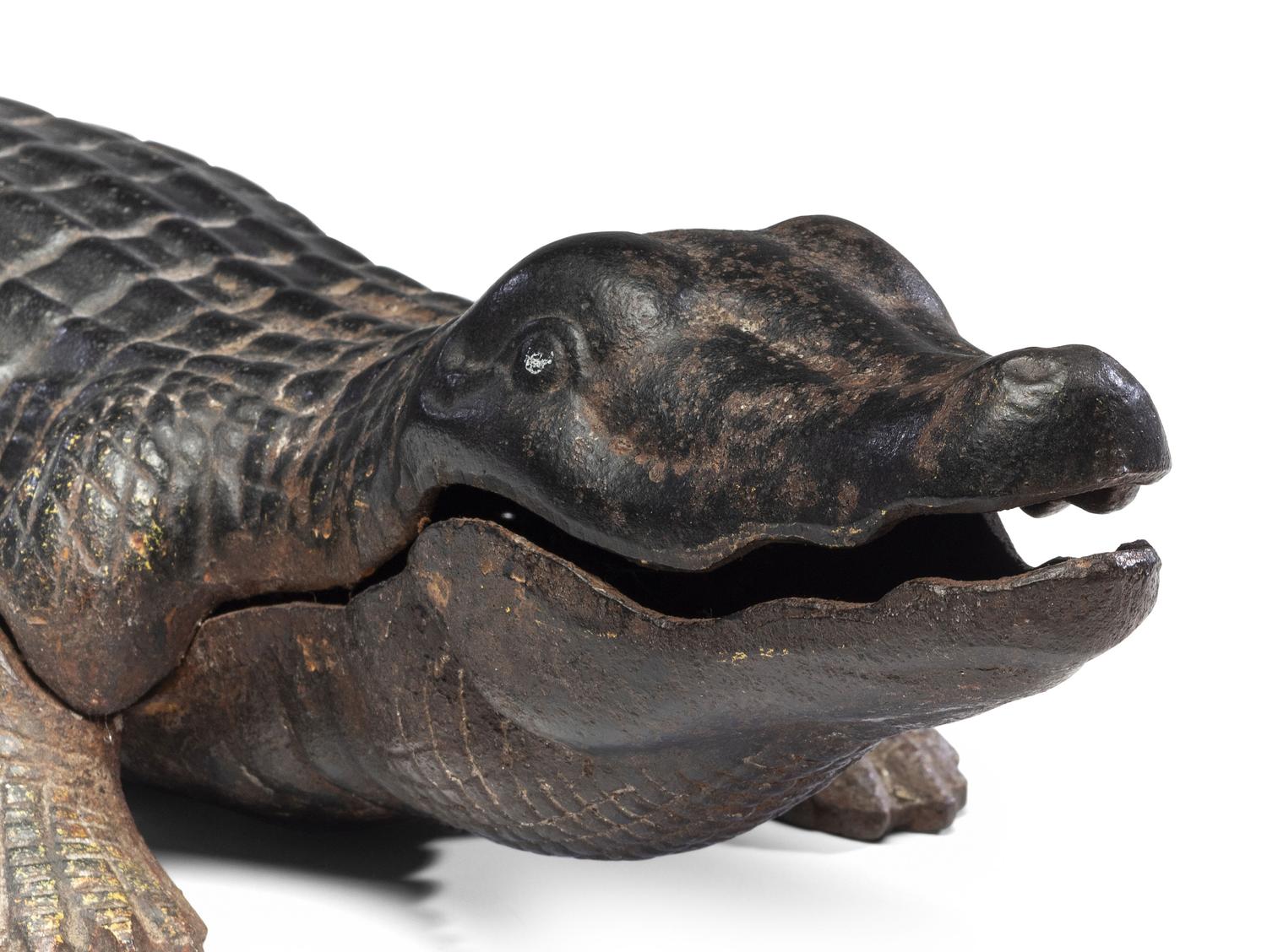 A Cast Iron Alligator Doorstop