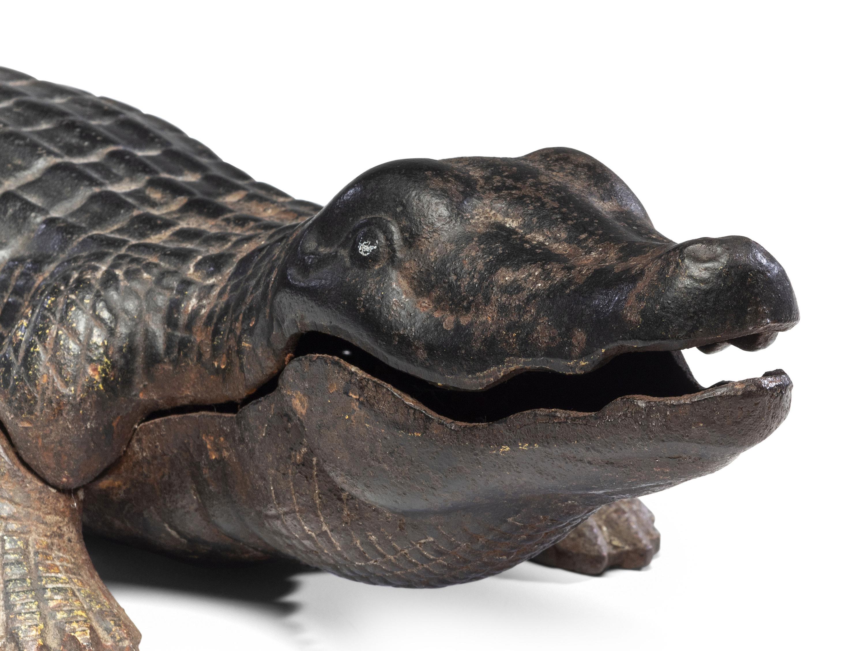 A Cast Iron Alligator Doorstop
