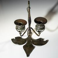 Fleur de Lis two-light candelabra with snuffer