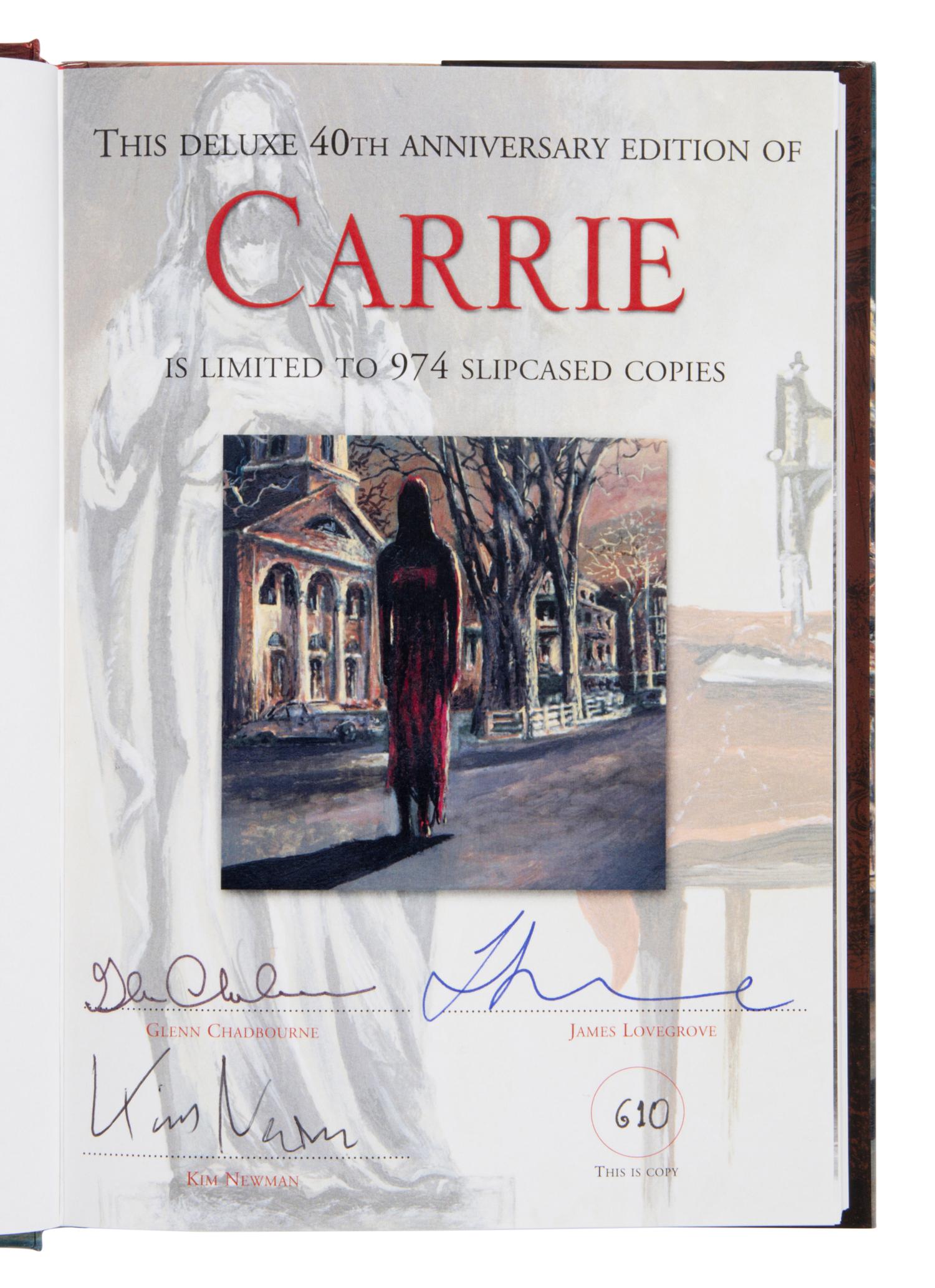 King, Stephen (b. 1947). Carrie . Hornsea, UK: PS Publishing, Inc., 2014.