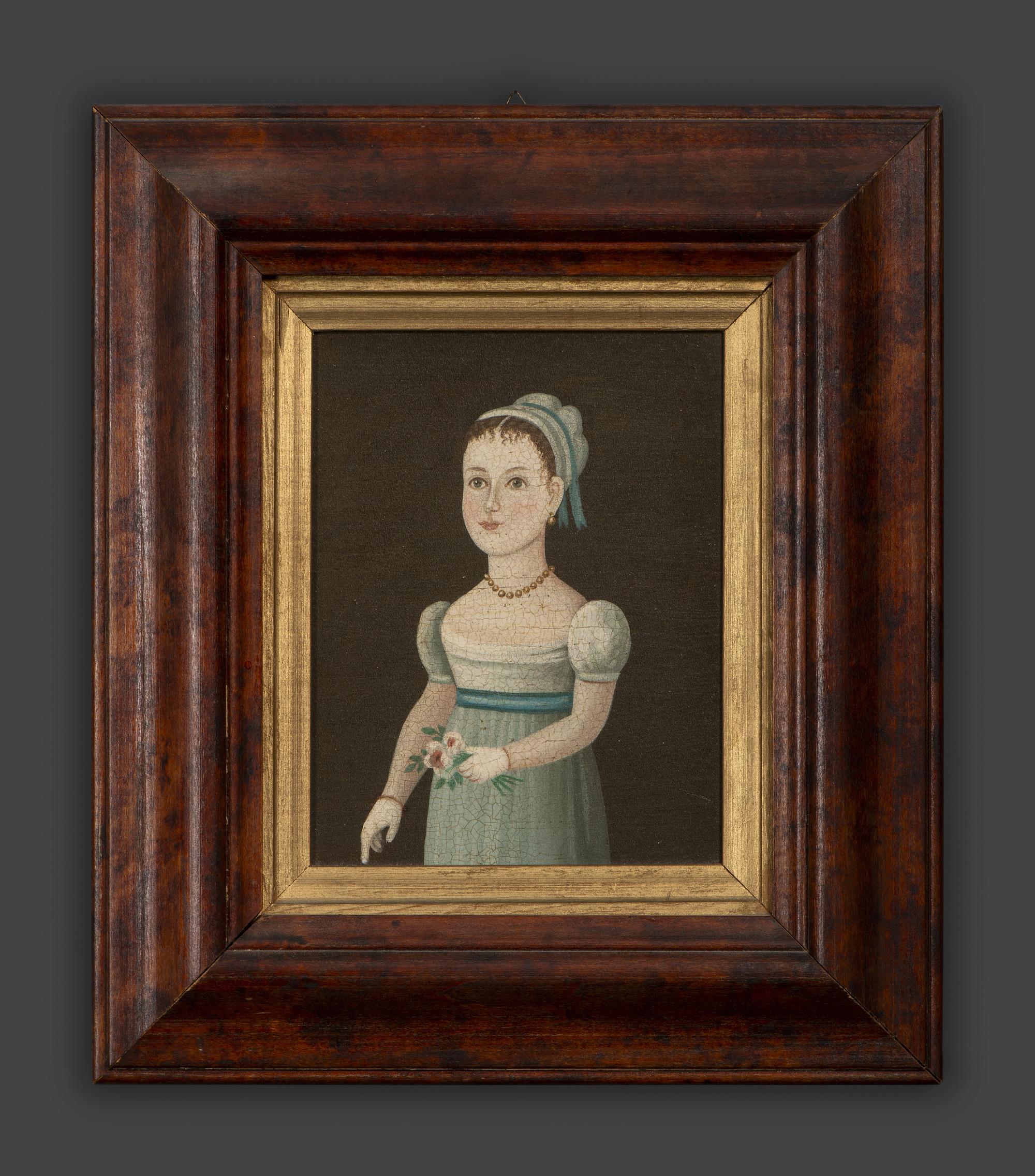 Two Works: Portrait of a Gentleman and Young Girl with Flowers