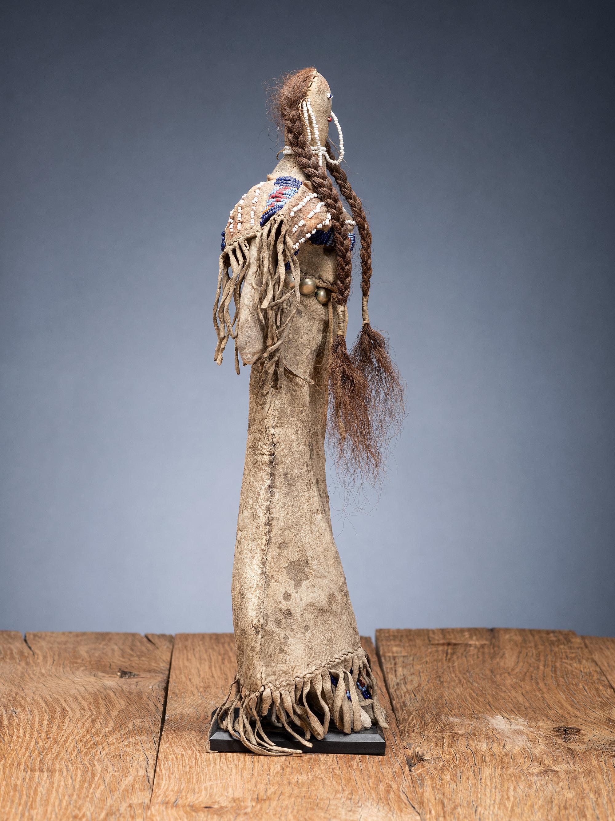Cheyenne Beaded Hide Dress, with Brewer Made Doll