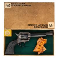 **Colt Dual Cylinder Blued 6" New Frontier .22 Revolver in Original Box with Extra Grips