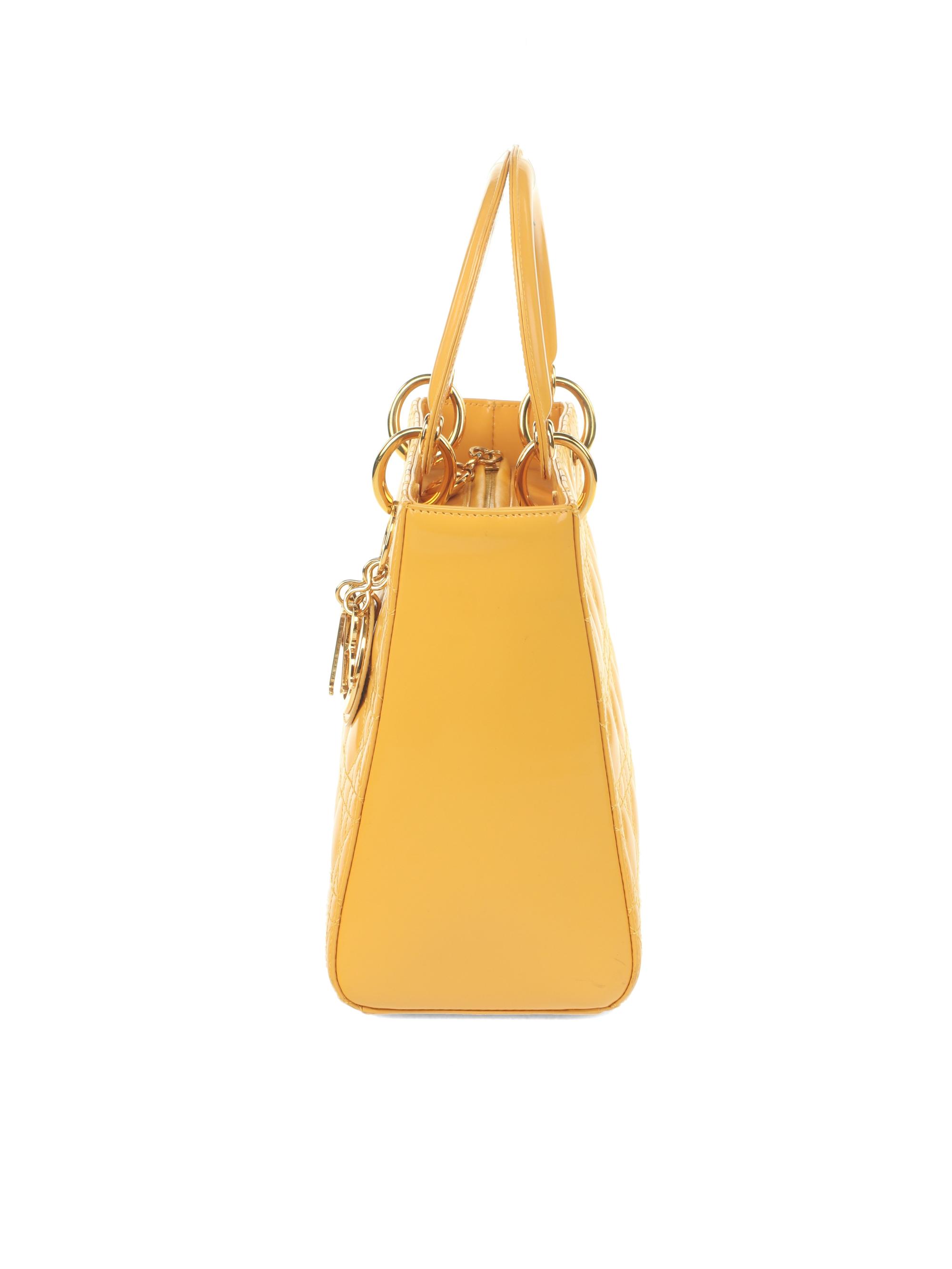 Christian Dior Lady Dior Patent Leather Bag