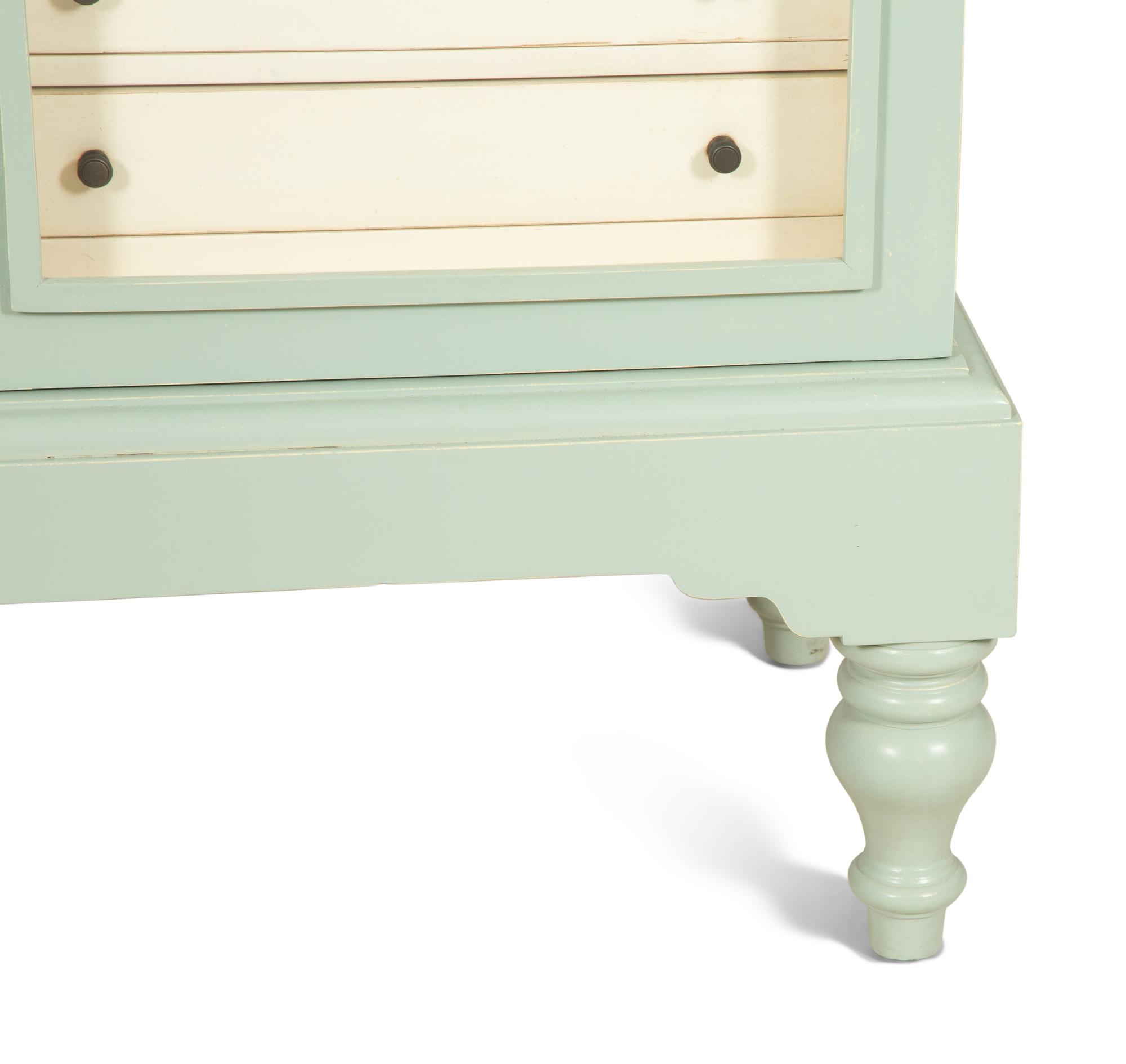 A Contemporary Blue Painted Display Cabinet