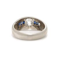 DIAMOND AND SAPPHIRE RING
