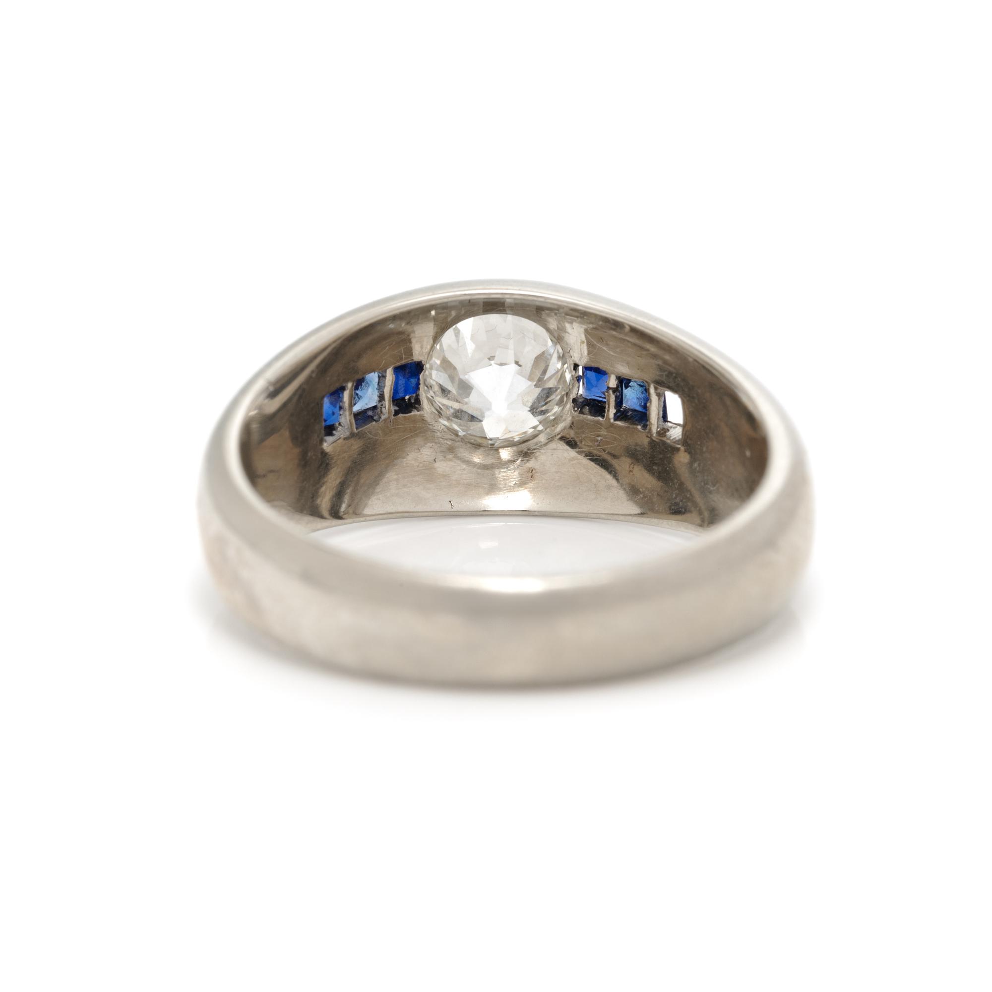 DIAMOND AND SAPPHIRE RING