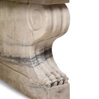 A Carved Marble Garden Bench