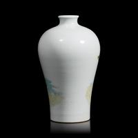 A Chinese Famille Rose Porcelain Meiping Vase 粉彩高士圖梅瓶