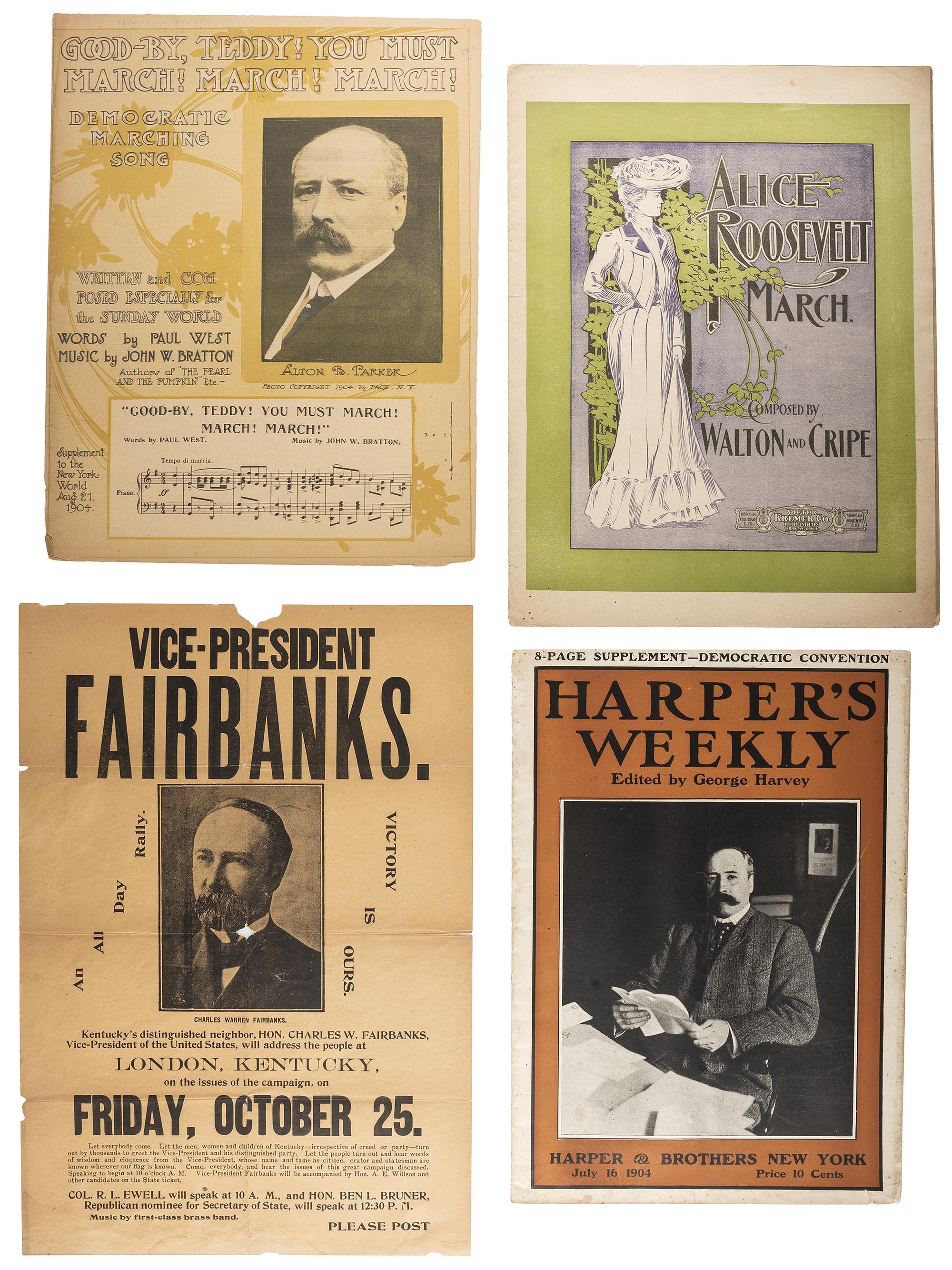 ROOSEVELT, Theodore and W.H. TAFT presidential and campaign photographs and ephemera.