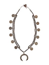 Navajo Coin Squash Blossom Necklace