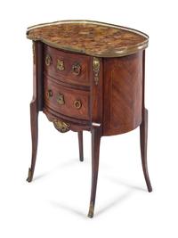 A Transitional Style Gilt Metal Mounted Chest