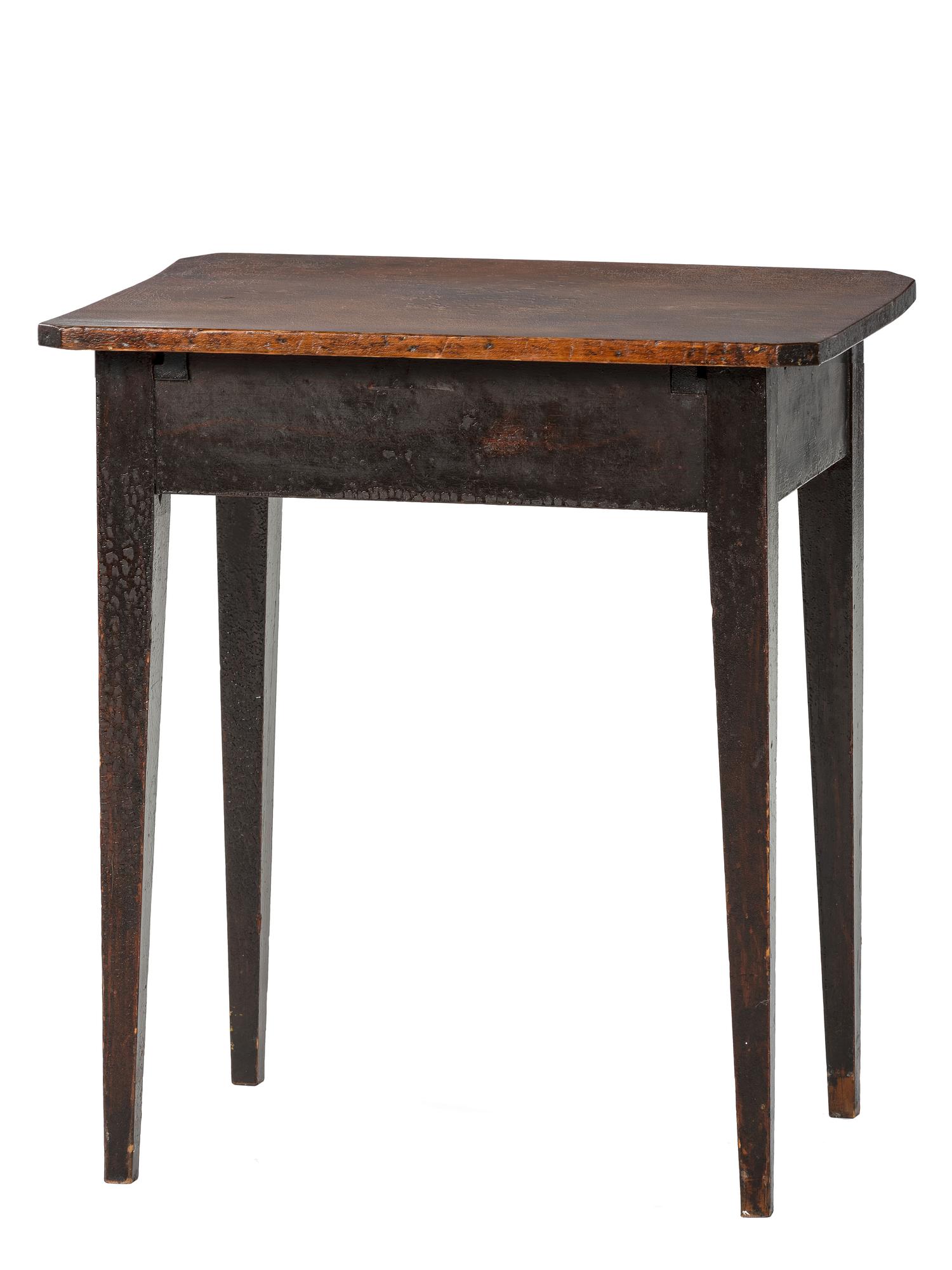 A Country Late Federal Stained Pine Slide Top Work Table