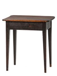 A Country Late Federal Stained Pine Slide Top Work Table