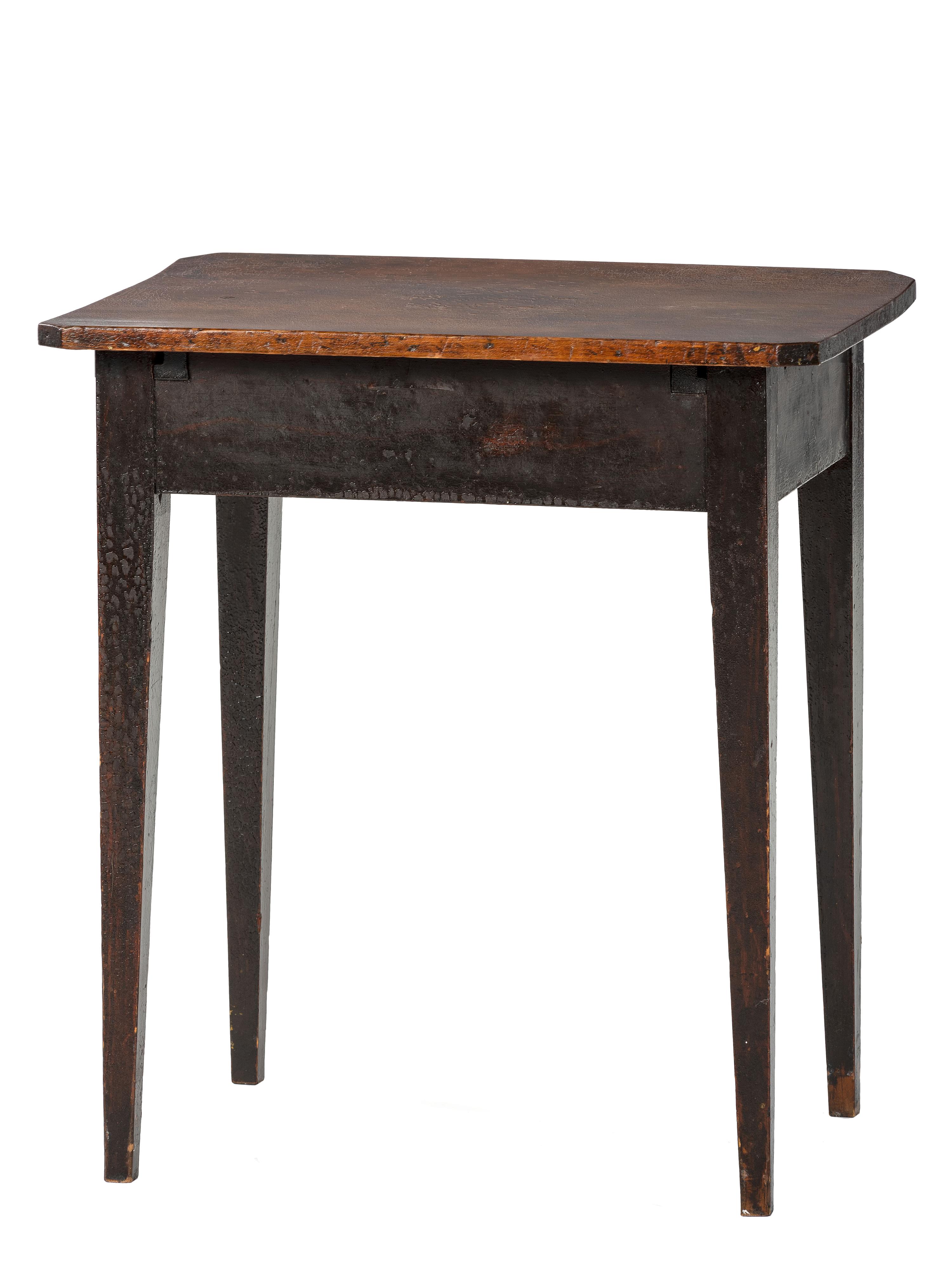 A Country Late Federal Stained Pine Slide Top Work Table