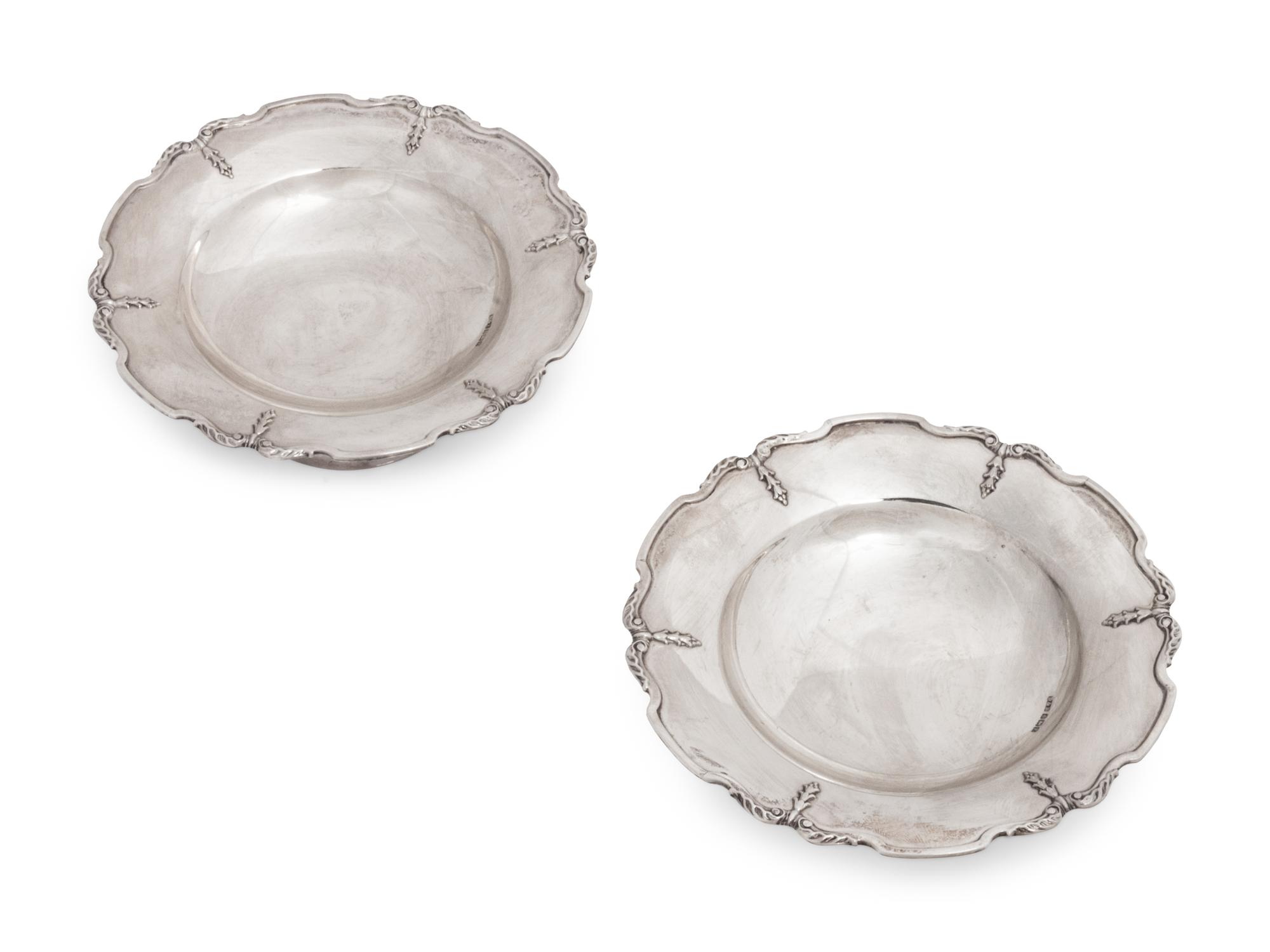 A Pair of English Silver Tazza