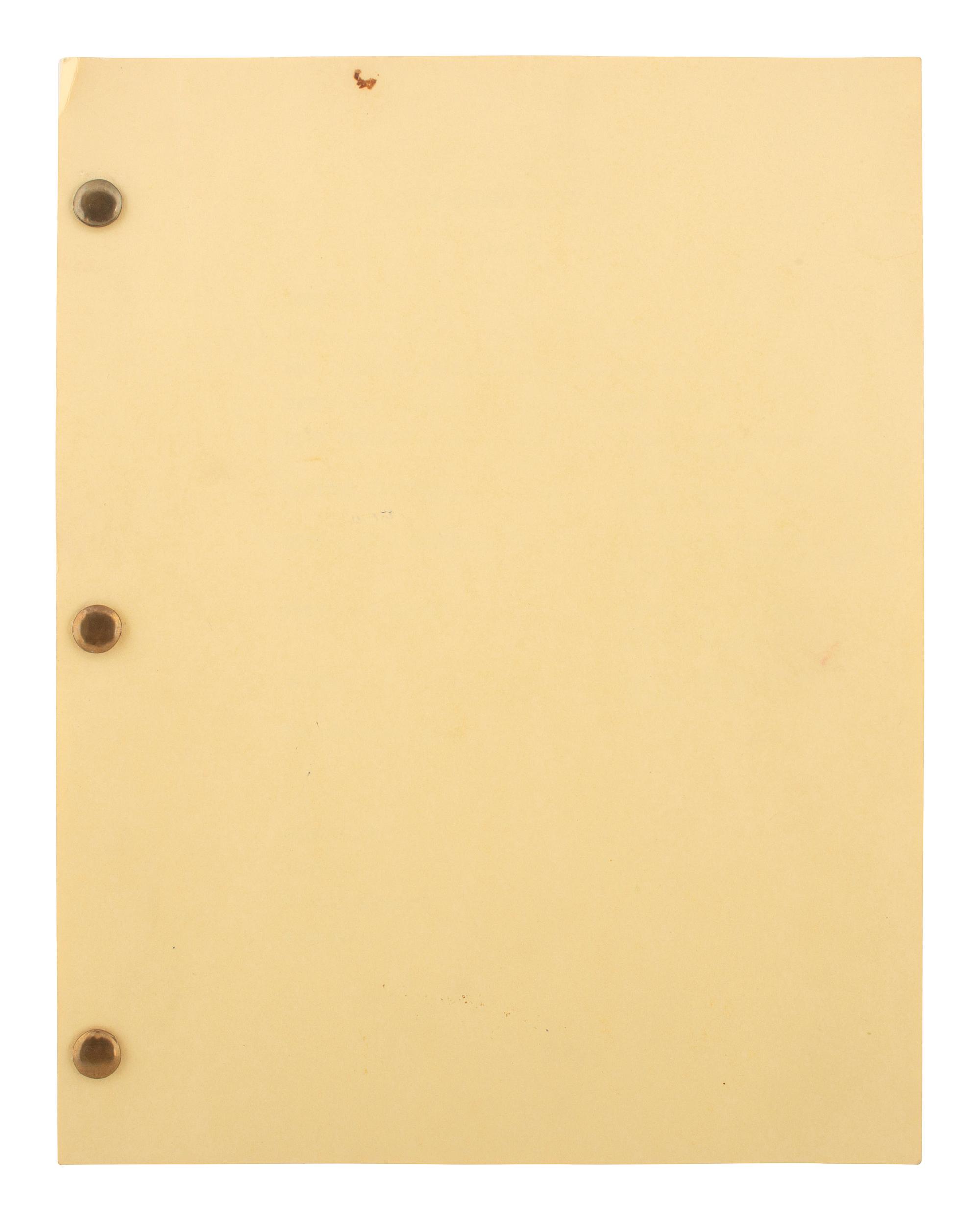 [ENTERTAINMENT]. Wizard of Oz early draft script, January and February 1939.