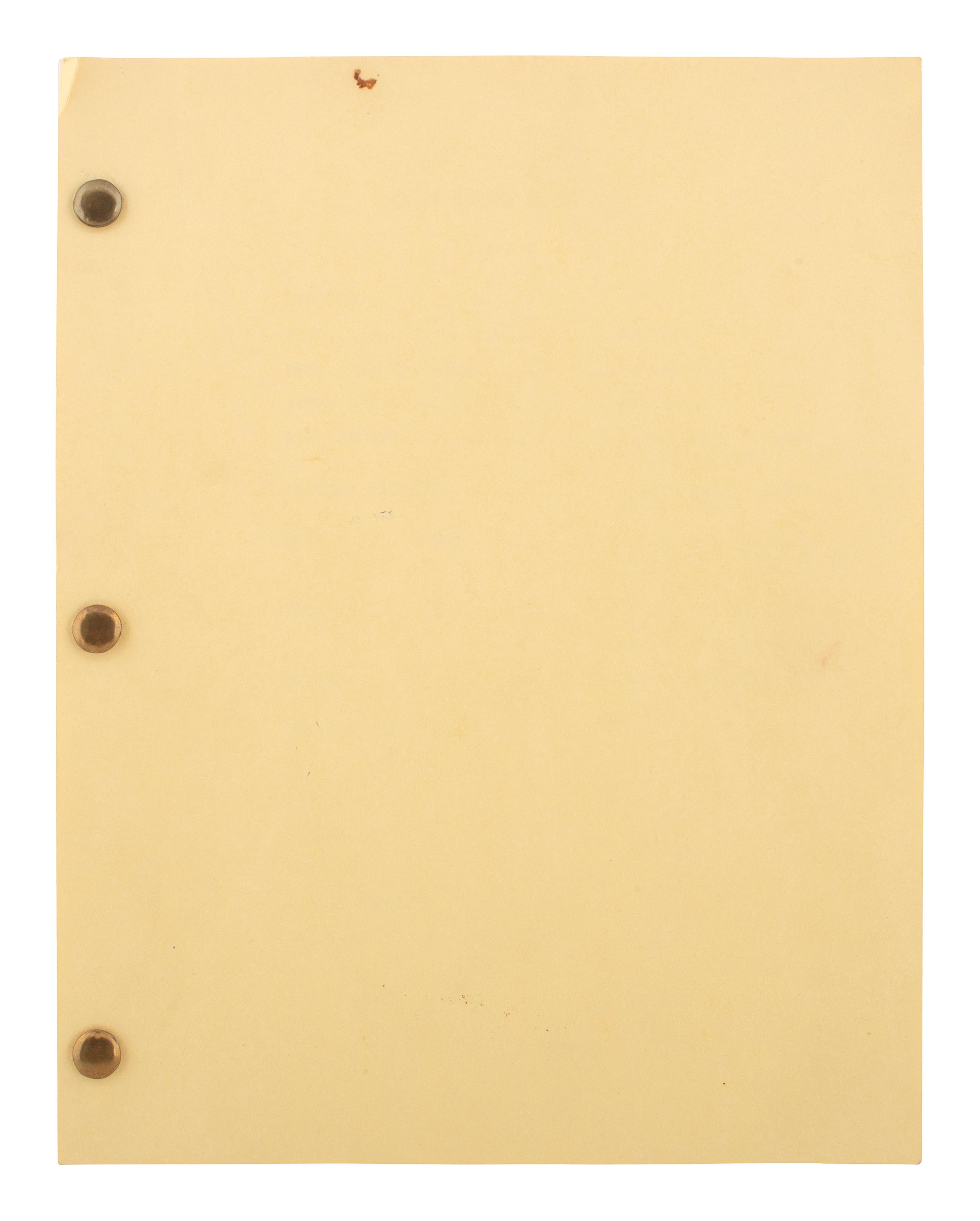 [ENTERTAINMENT]. Wizard of Oz early draft script, January and February 1939.