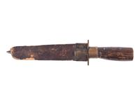 Civil War J.D. Chevalier California Bowie knife and sheath.