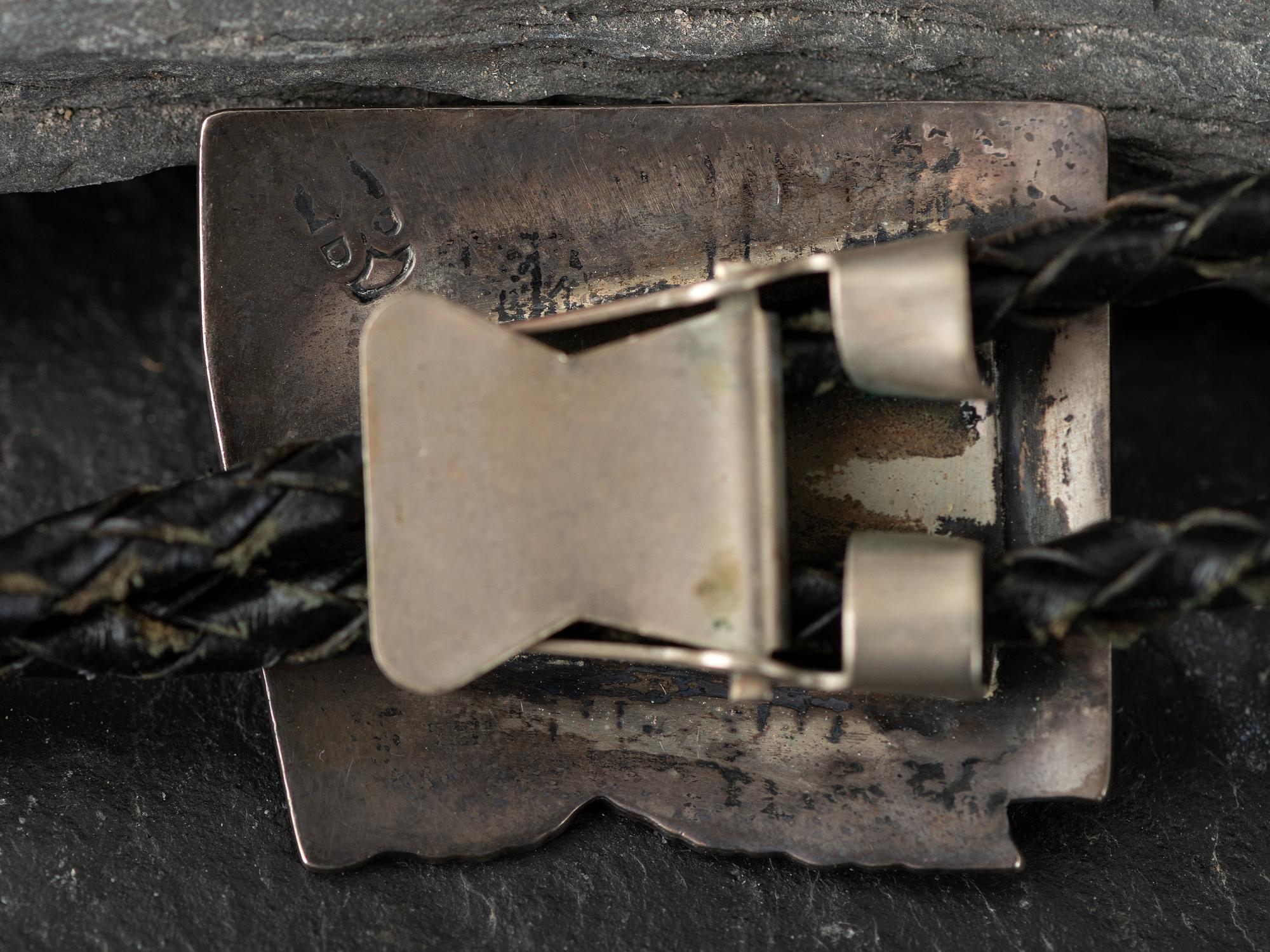 Pair of Silver Overlay Bolo Ties