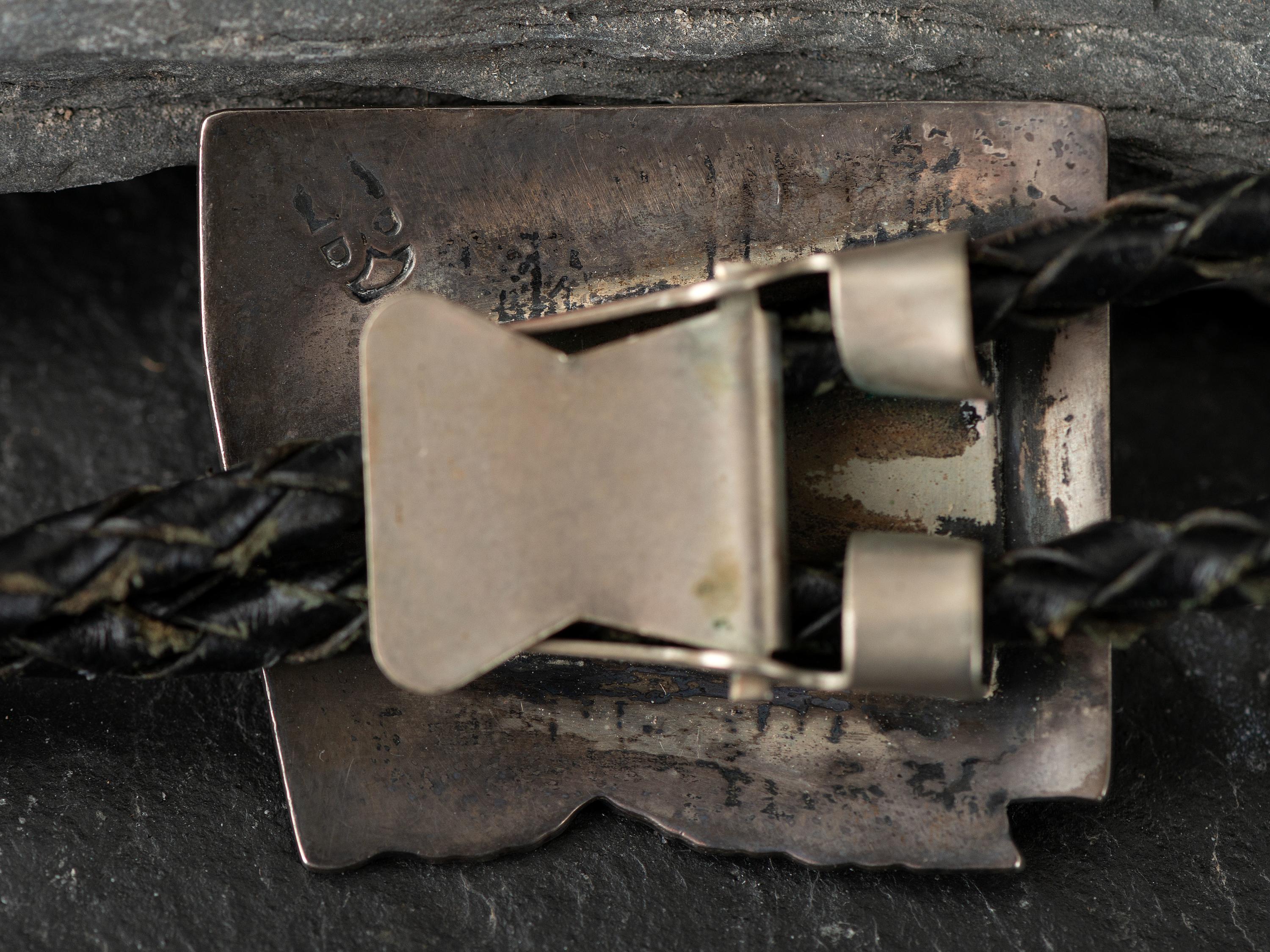 Pair of Silver Overlay Bolo Ties