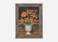 Emma Fordyce MacRae (American, 1887–1974) - Orange Lilies in White Vase