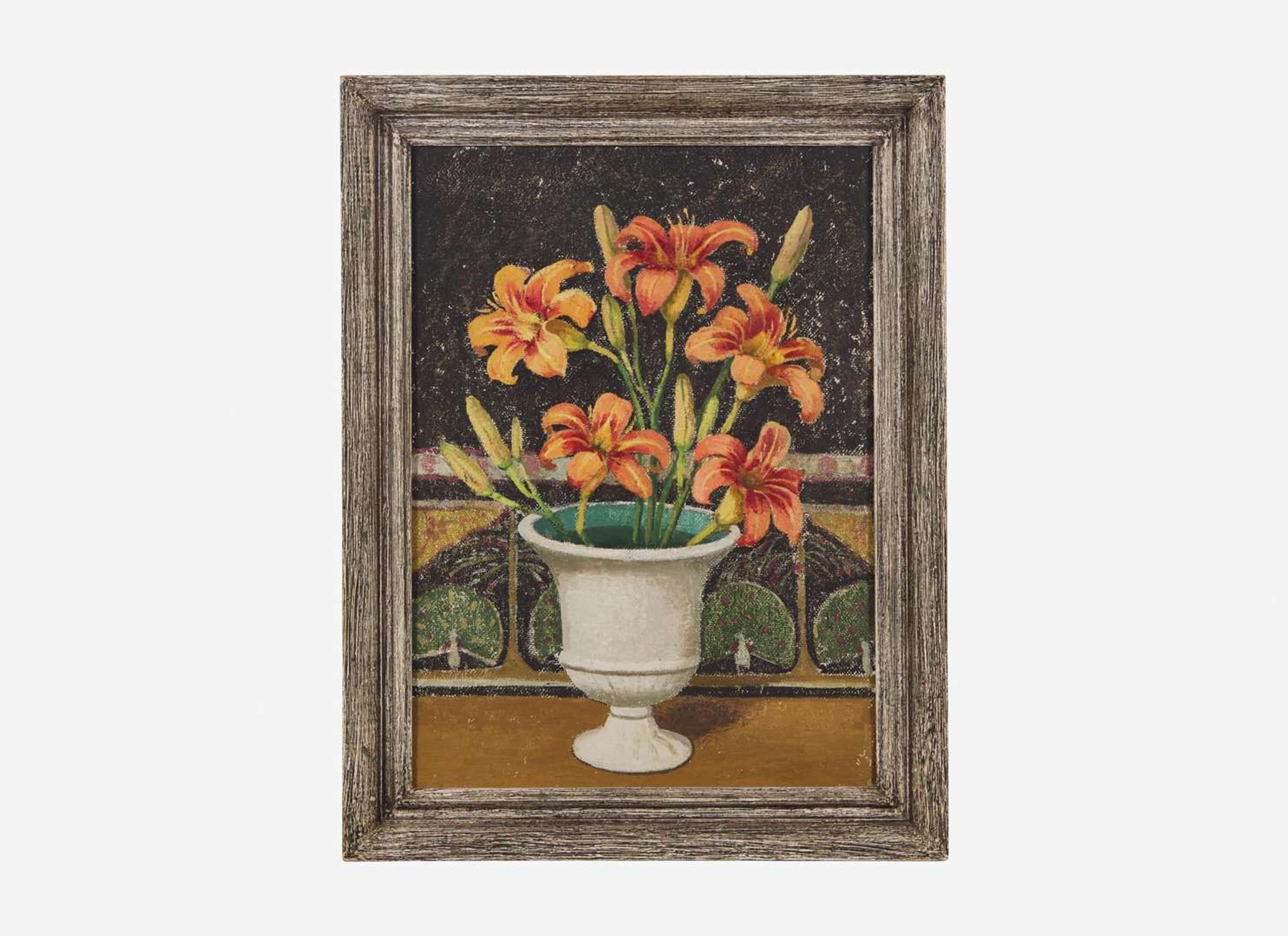 Emma Fordyce MacRae (American, 1887–1974) - Orange Lilies in White Vase
