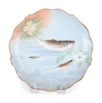 A Limoges Hand Painted Porcelain Fish Service — 19TH/20TH CENTURY