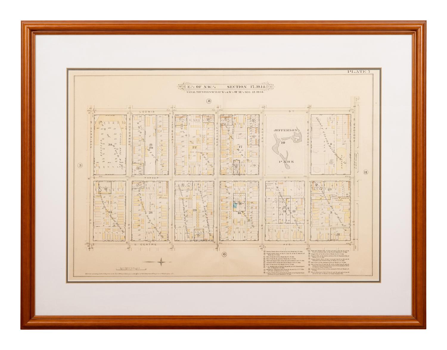 Five Framed Maps Pertaining to Illinois and the Surrounding States