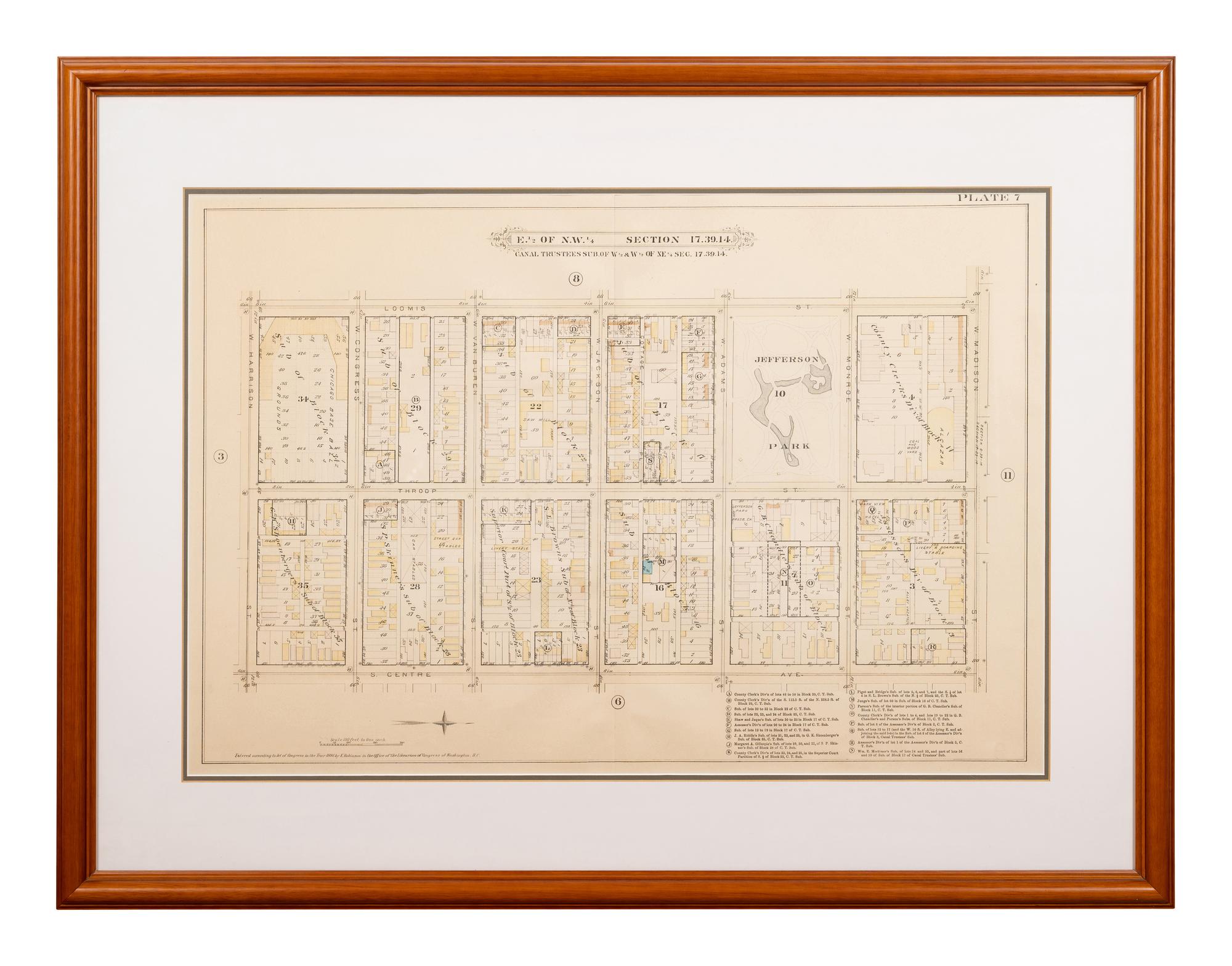 Five Framed Maps Pertaining to Illinois and the Surrounding States