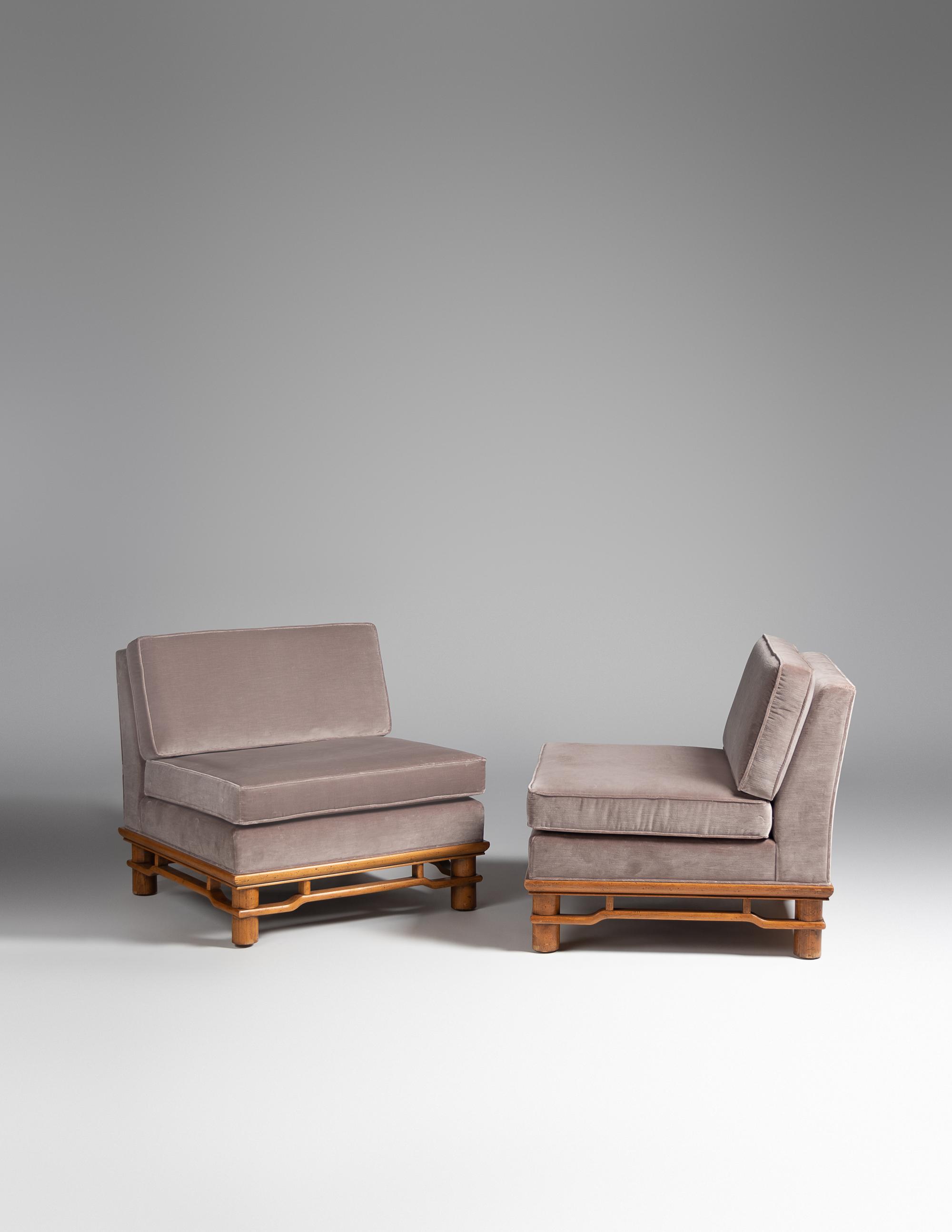 Pair of Lounge Chairs, Baker Furniture, USA